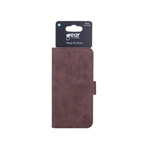 GEAR GEAR MobilPlånboksfodral Nubuck PU iPhone 12 / 12 Pro - Brun