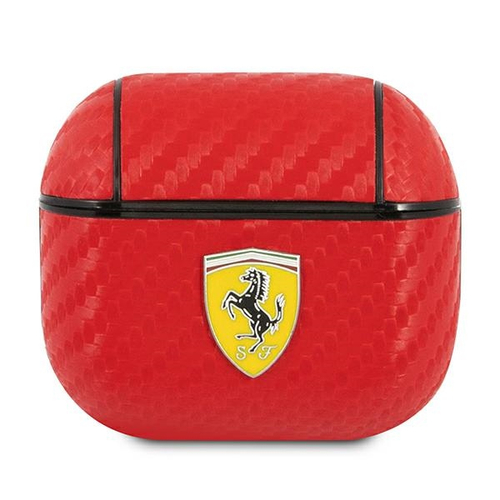 Ferrari Ferrari Track Pu Carbon Skal Airpods 3 - Röd