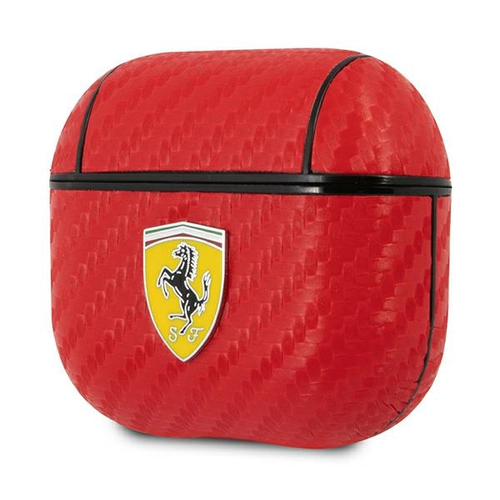 Ferrari Ferrari Track Pu Carbon Skal Airpods 3 - Röd