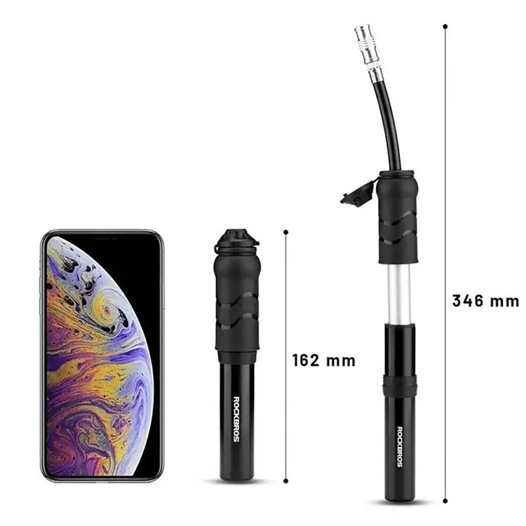 Rockbros Rockbros Minihandpump för Cykel med Presta- och Schrader-slang