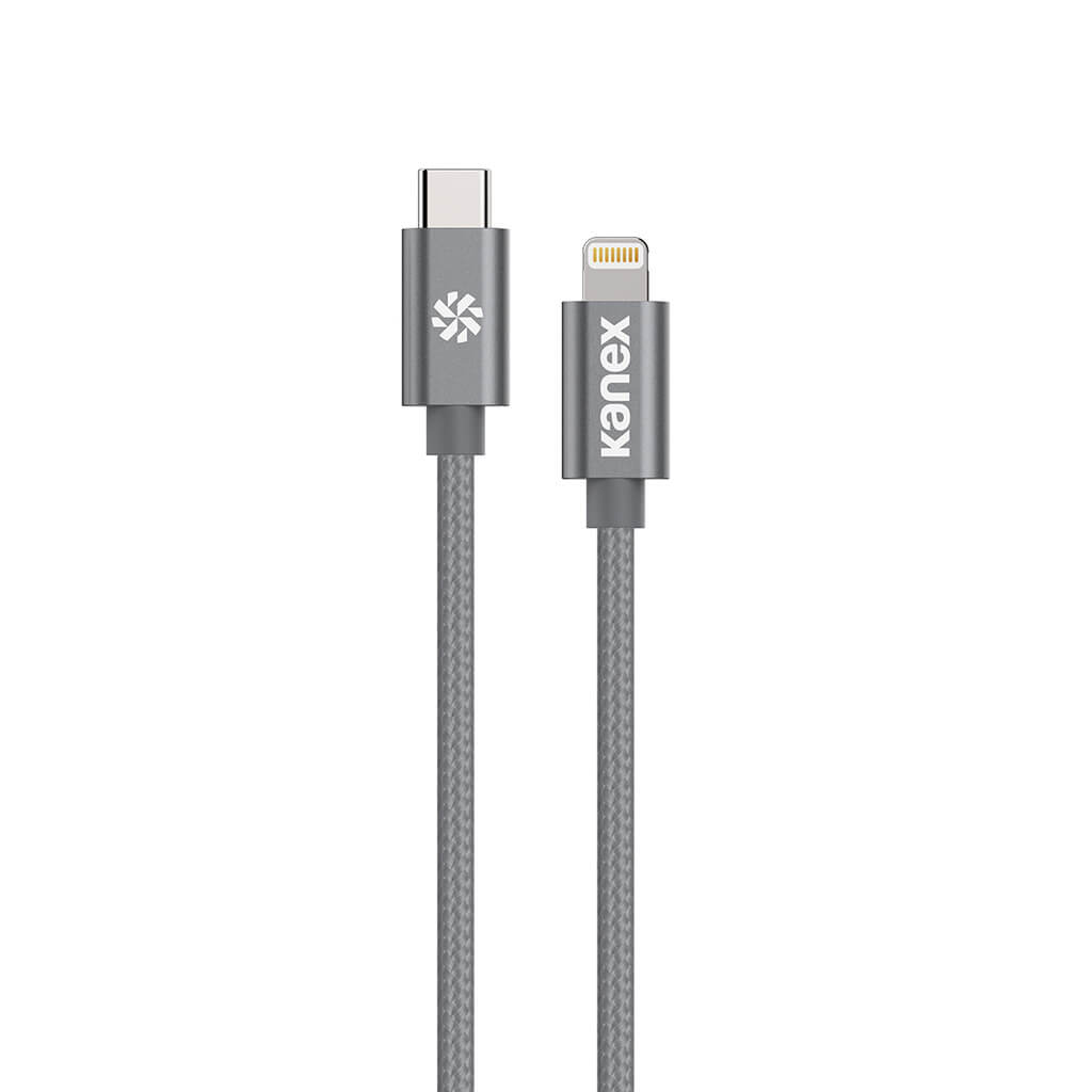 Kanex Kanex Durabraid USB-C till Lightning2m - Rymdgrå