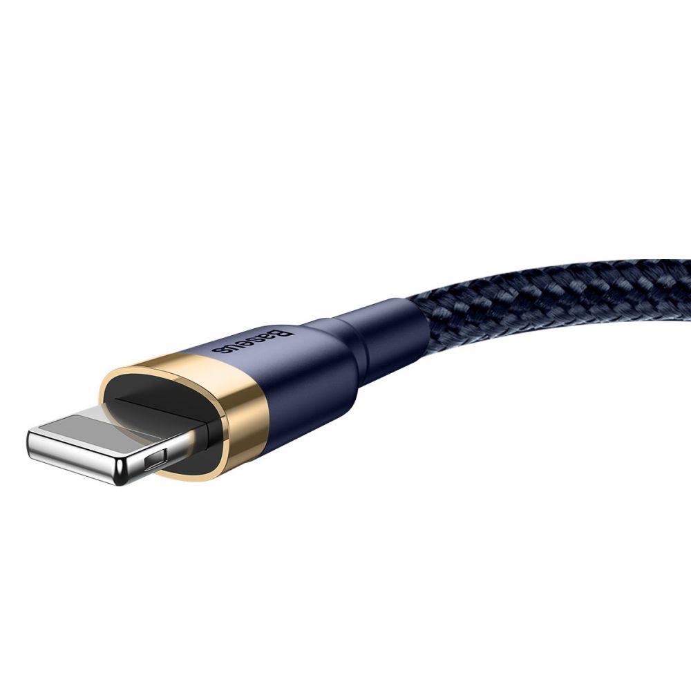 BASEUS BASEUS Cafule USB-A till Lightning kabel 2m Marinblå / Guld