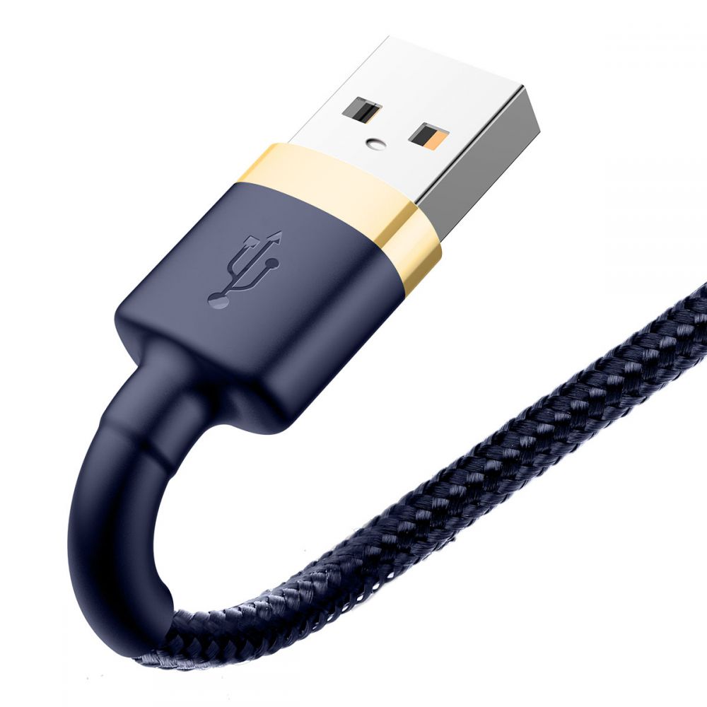 BASEUS BASEUS Cafule USB-A till Lightning kabel 2m Marinblå / Guld