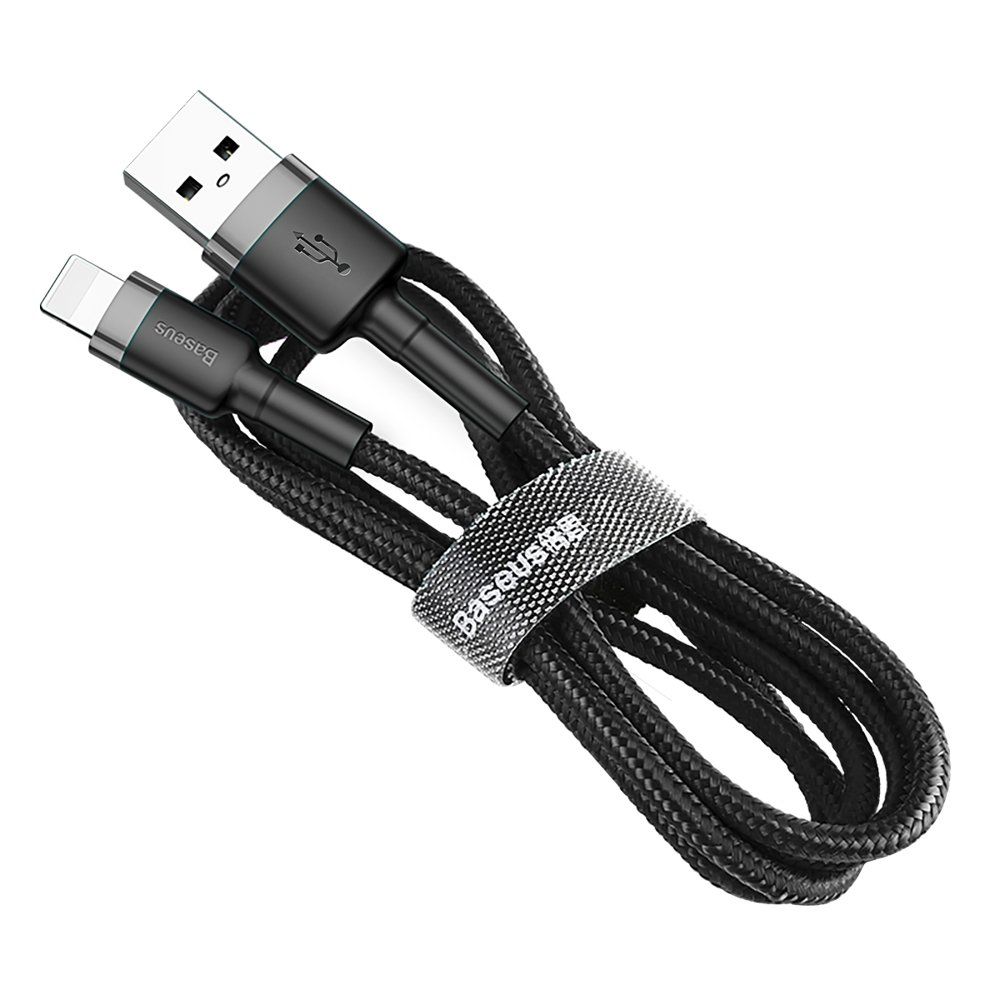 BASEUS Baseus Cafule USB-A till Lightning kabel 3m Grå / Svart