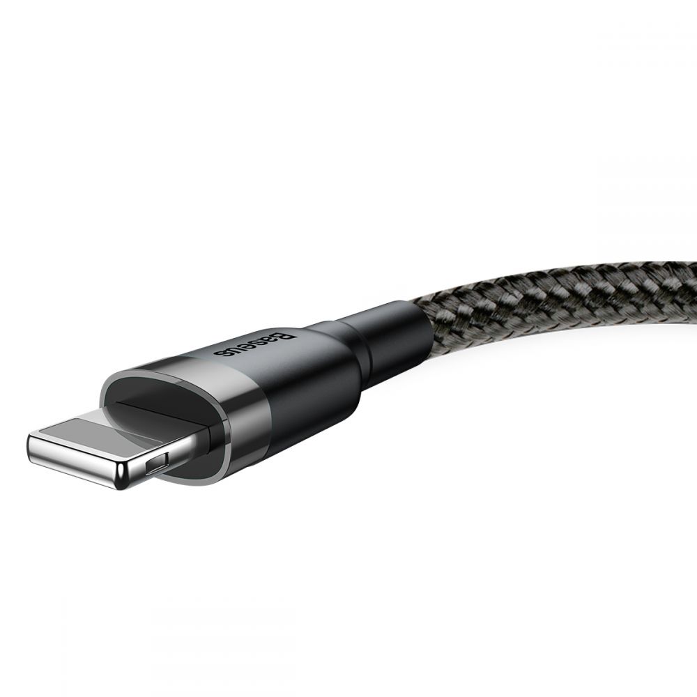 BASEUS Baseus Cafule USB-A till Lightning kabel 0.5m Grå / Svart