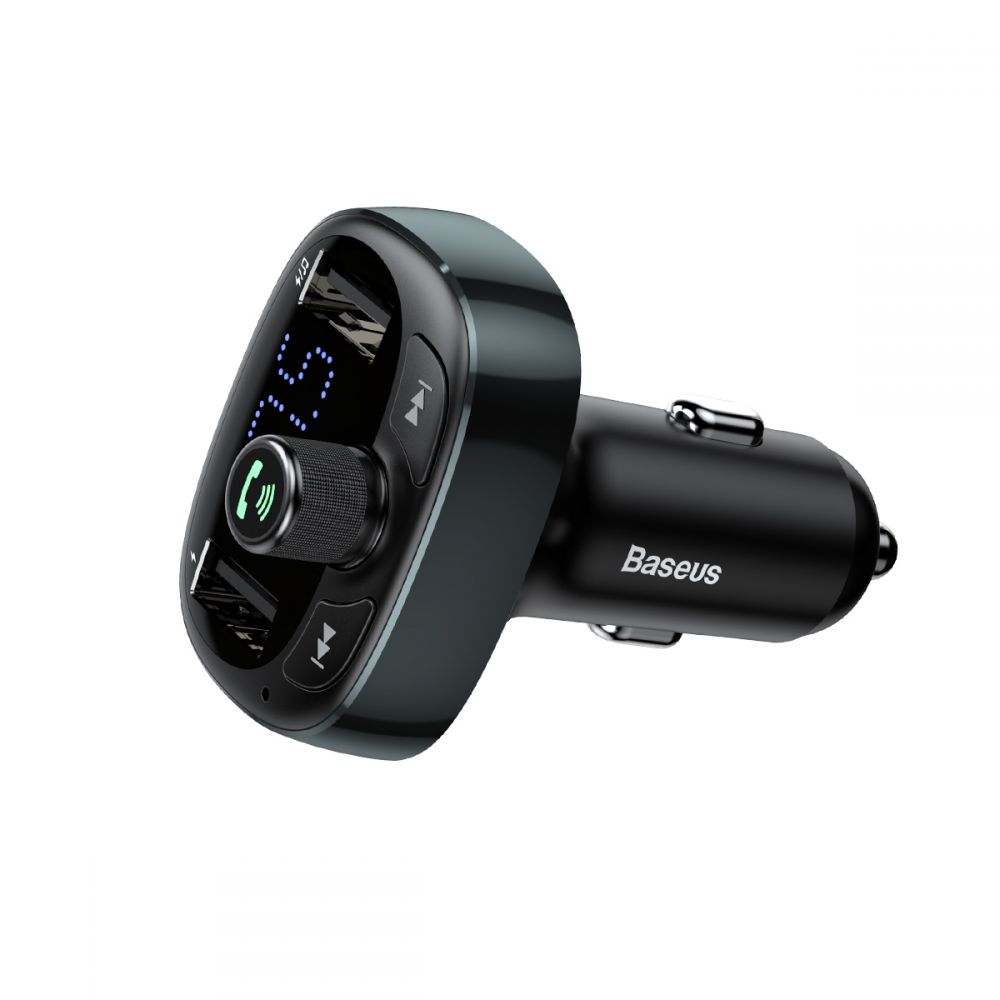 BASEUS BASEUS Tm01 2-Port Usb Billaddare + Sändare Fm Svart