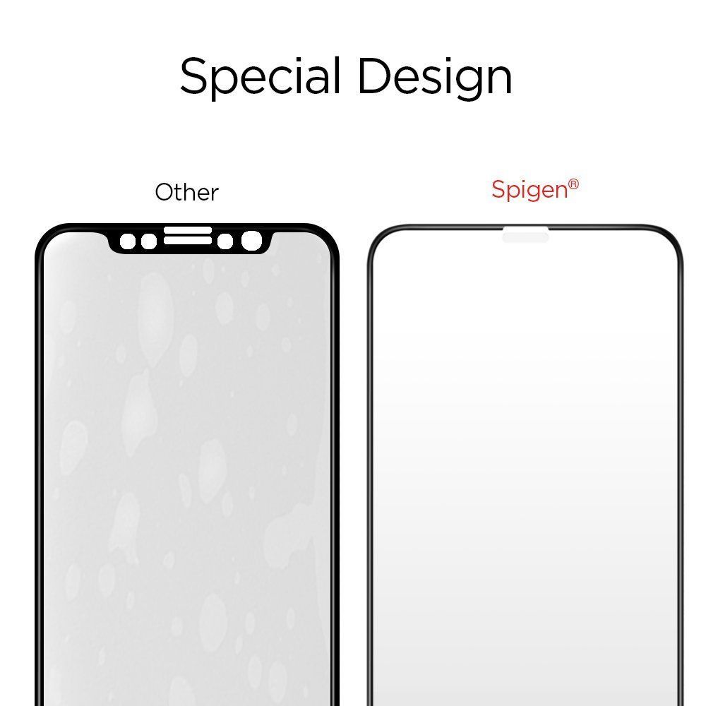 Spigen Spigen FC Härdat Glas Skärmskydd iPhone X/XS/11 Pro - Svart