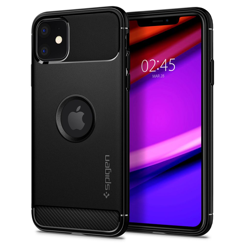 Spigen Spigen Rugged Armor iPhone 11 Mattsvart