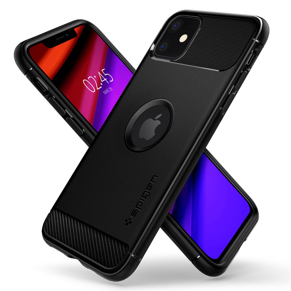 Spigen Spigen Rugged Armor iPhone 11 Mattsvart