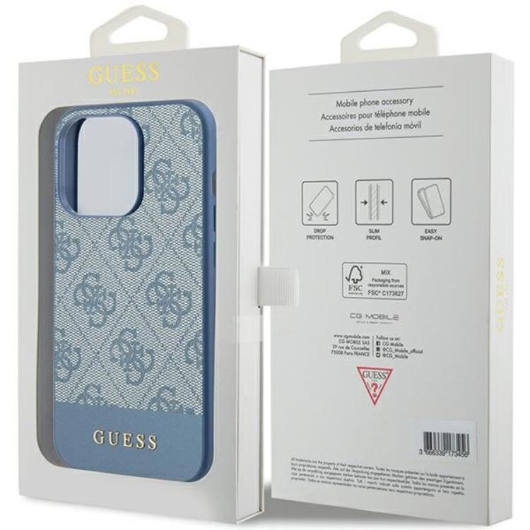 Guess Guess Mobilskal till iPhone 15 Pro Stripe Collection - Blå