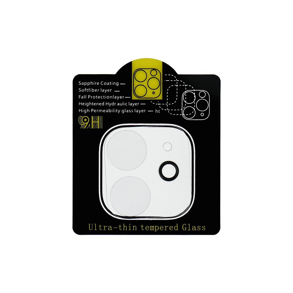 OEM 5D Full Glue Kameralinsskydd i Härdat glas för iPhone 12 Transparent
