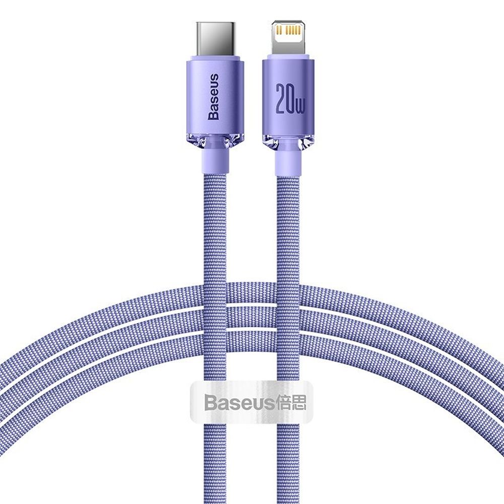 BASEUS BASEUS USB-C till Lightning kabel 8-pin PD20W 1.2m lila