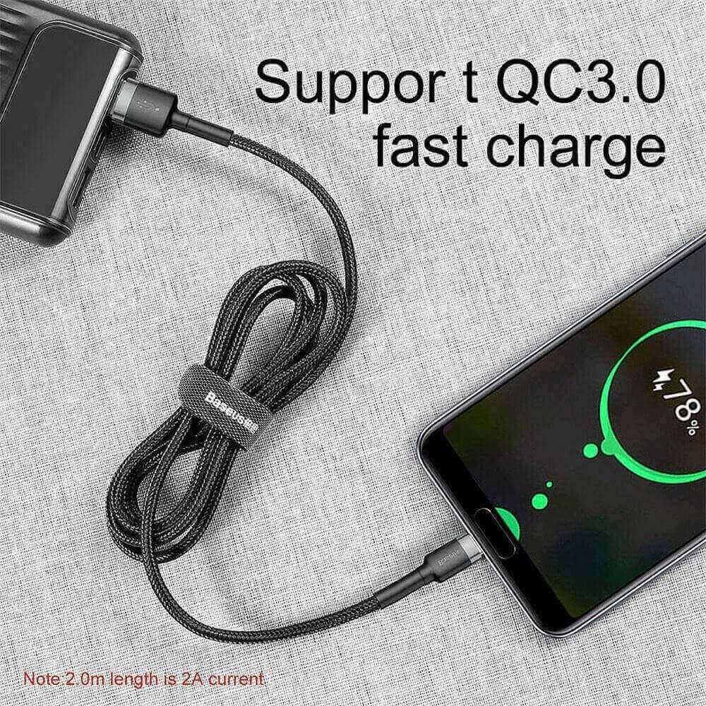 BASEUS BASEUS Cafule USB-C till USB-A kabel 0.5M - Svart