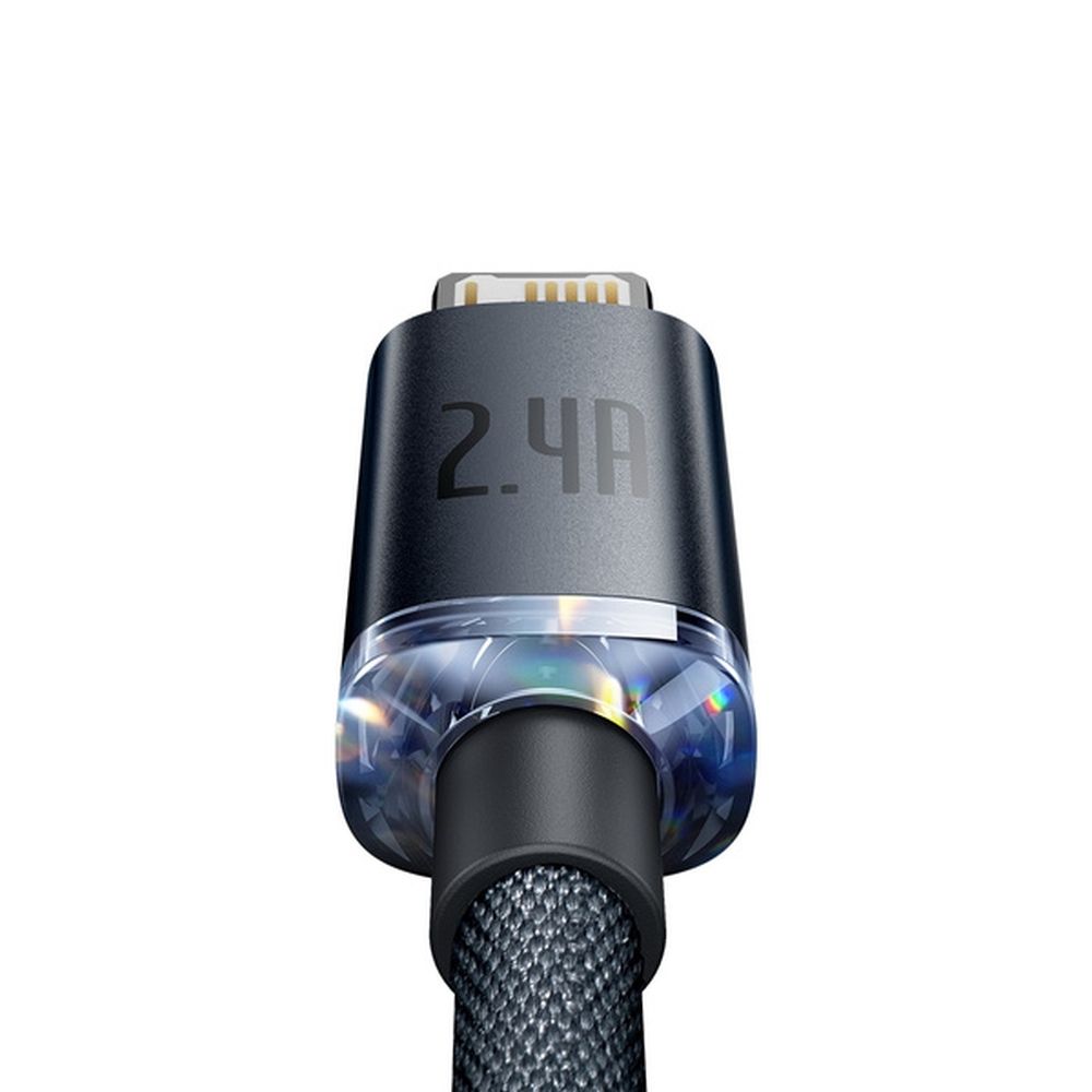 BASEUS BASEUS Crystal Shine USB-A till Lightning kabel 2.4A 2m svart