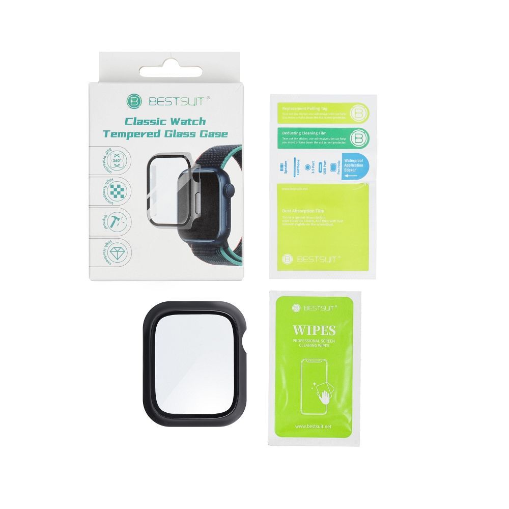Bestsuit Bestsuit skal med hybridglas för Apple Watch-serien 7-41mm