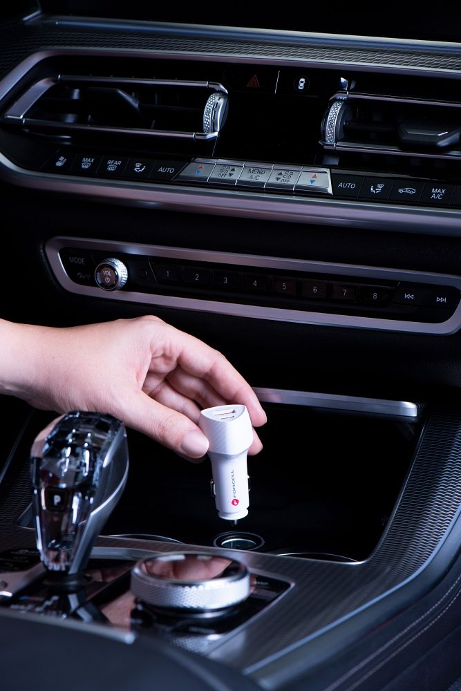 Forcell FORCELL billaddare USB-C 3.0 PD20W USB QC3.0 18W 5A vit