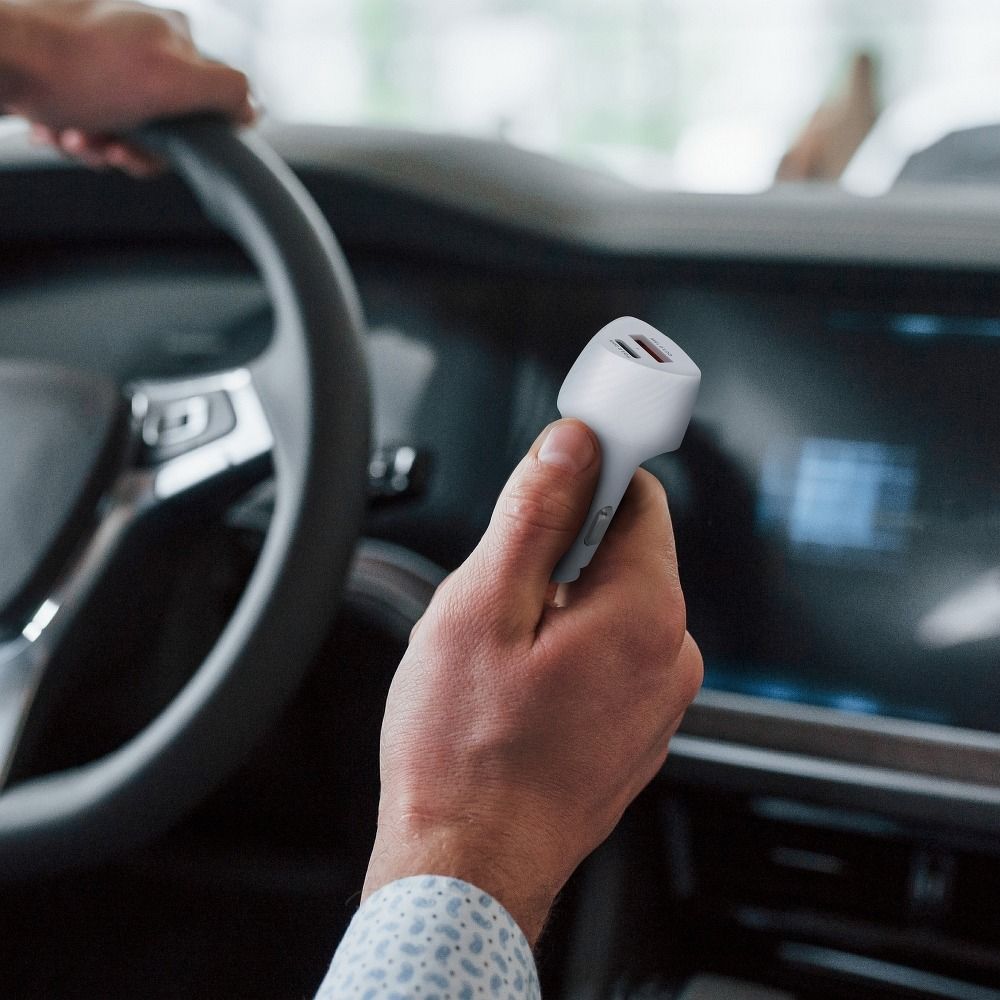 Forcell FORCELL billaddare USB-C 3.0 PD20W USB QC3.0 18W 5A vit