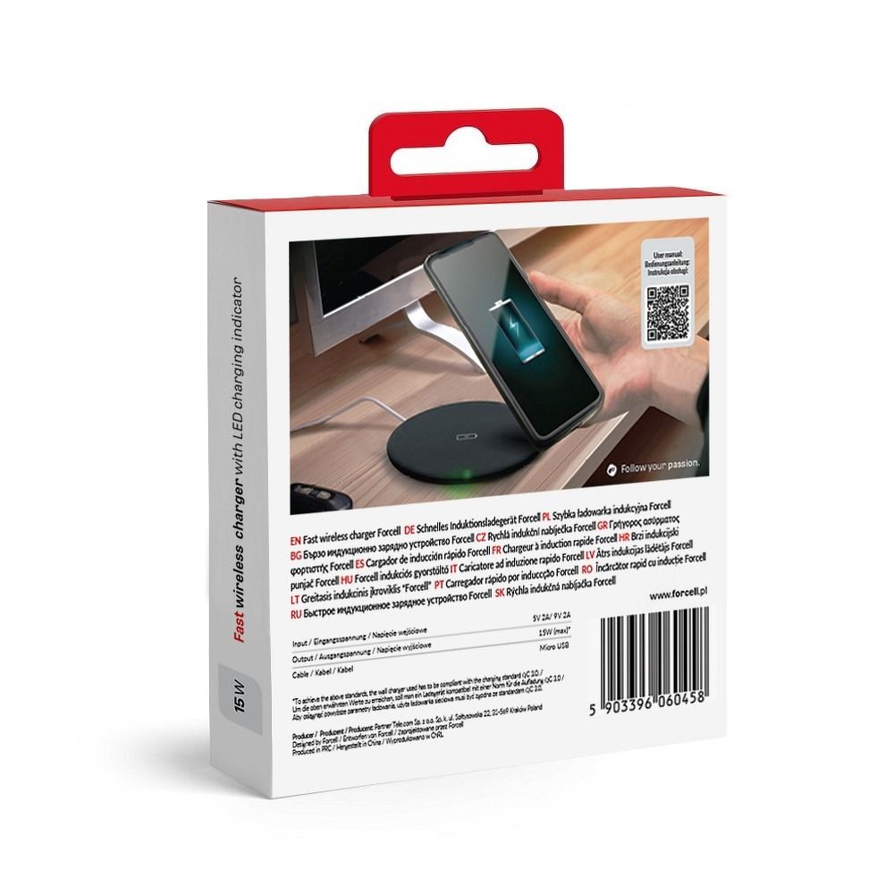 Forcell Forcell Quick Charge Pad (Qi-standard) 15W
