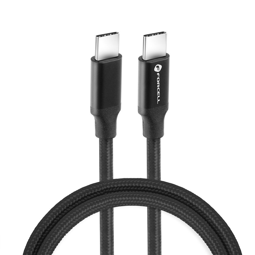 Forcell FORCELL USB-C till USB-C kabel QC4.0 PD100W / 4K / 20Gbit/s 1m