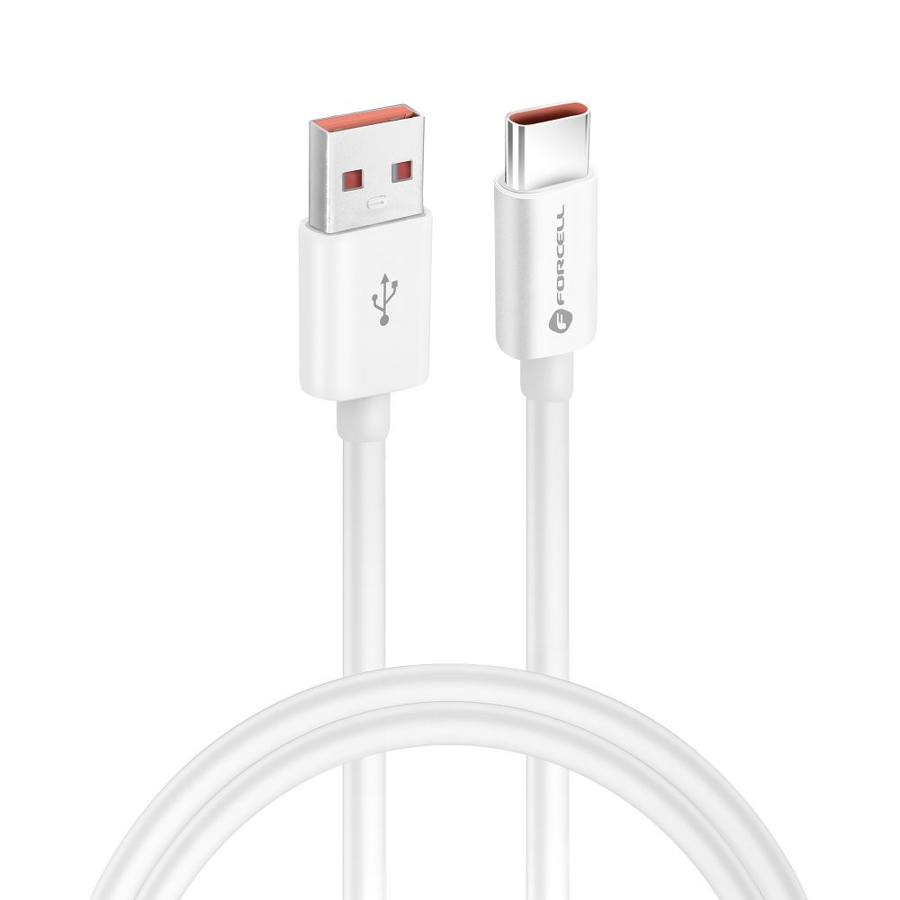Forcell FORCELL USB-C till USB-A kabel QC4.0 3A/20V 60W C336 1m vit