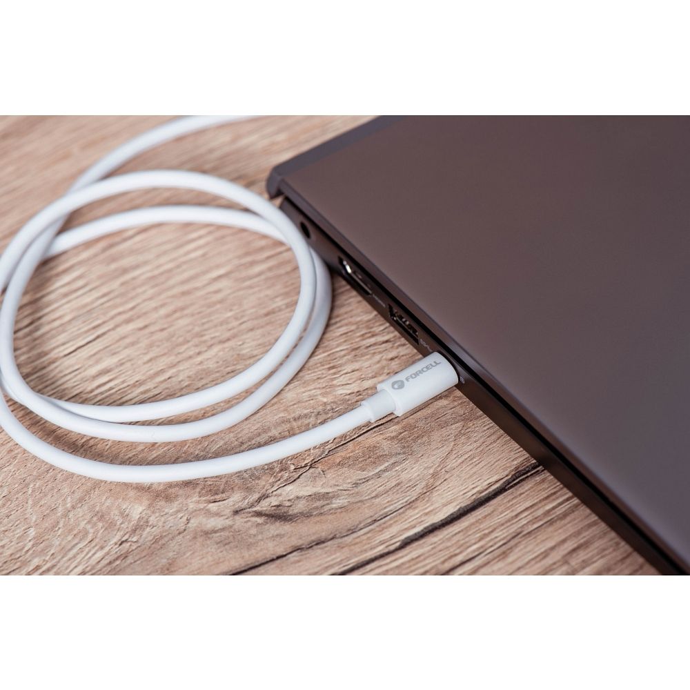 Forcell FORCELL USB-C till USB-A kabel QC4.0 3A/20V 60W C336 1m vit