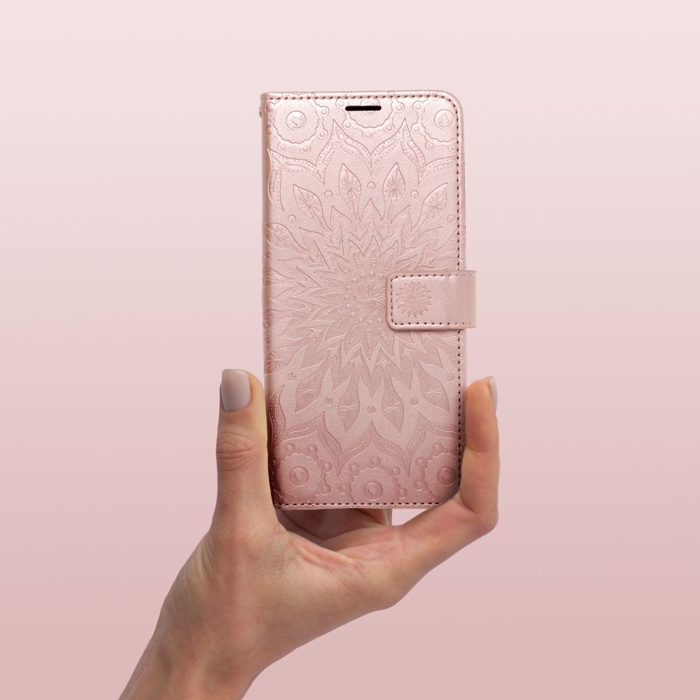OEM MEZZO plånboksfodral för Samsung A14 4G mandala roséguld