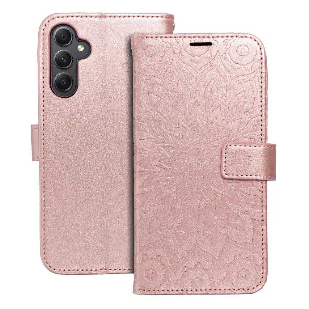 OEM MEZZO plånboksfodral för Samsung A34 5G mandala roséguld