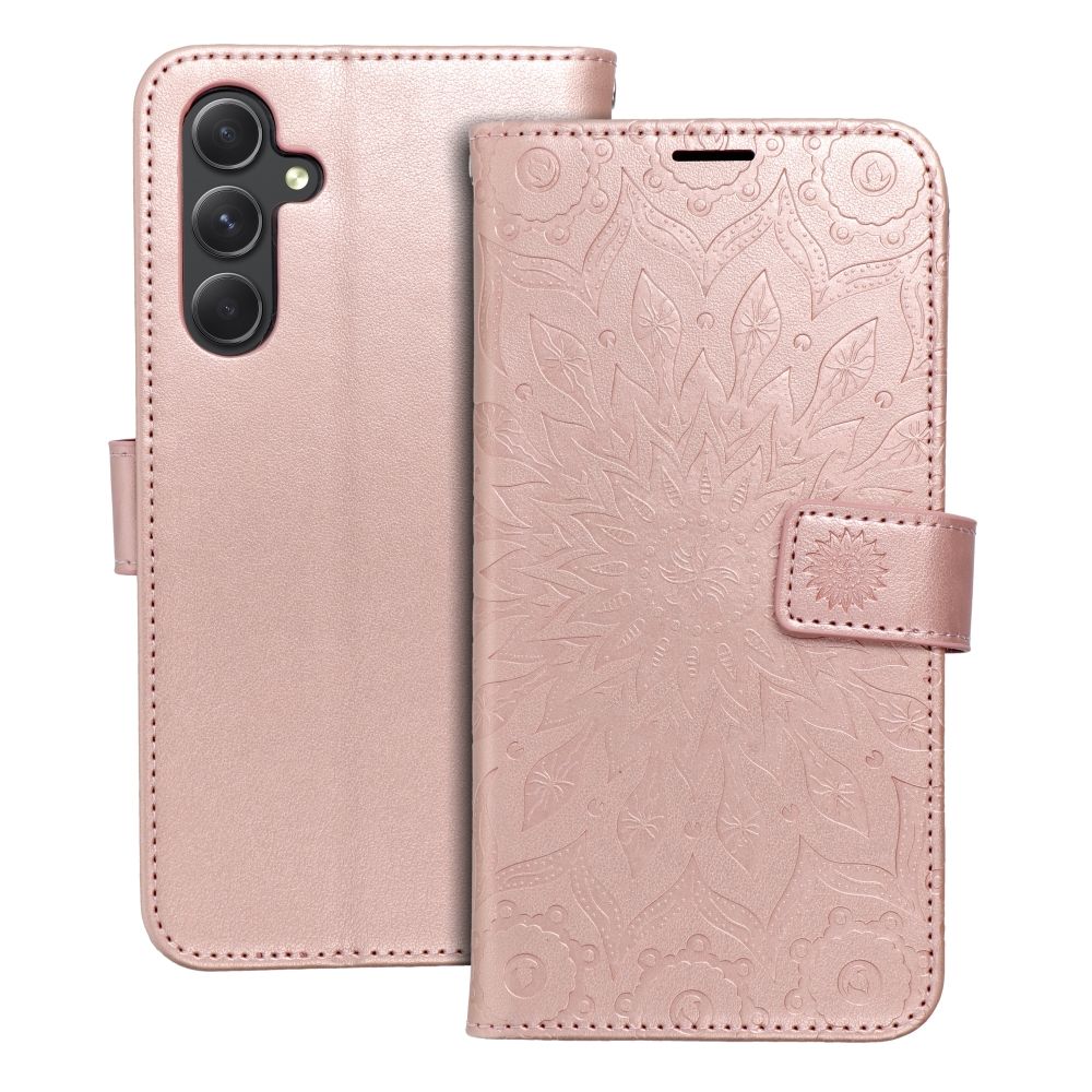 OEM MEZZO plånboksfodral för Samsung A54 5G mandala roséguld