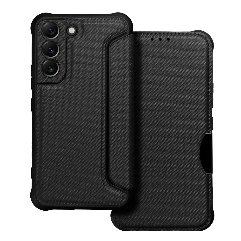 OEM PIANO fodral för Samsung S22 svart