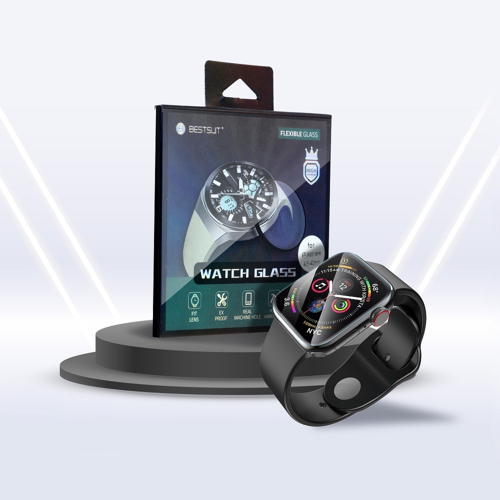 Bestsuit Bestsuit Flexible Härdat Glas till Apple Watch series 7-45mm