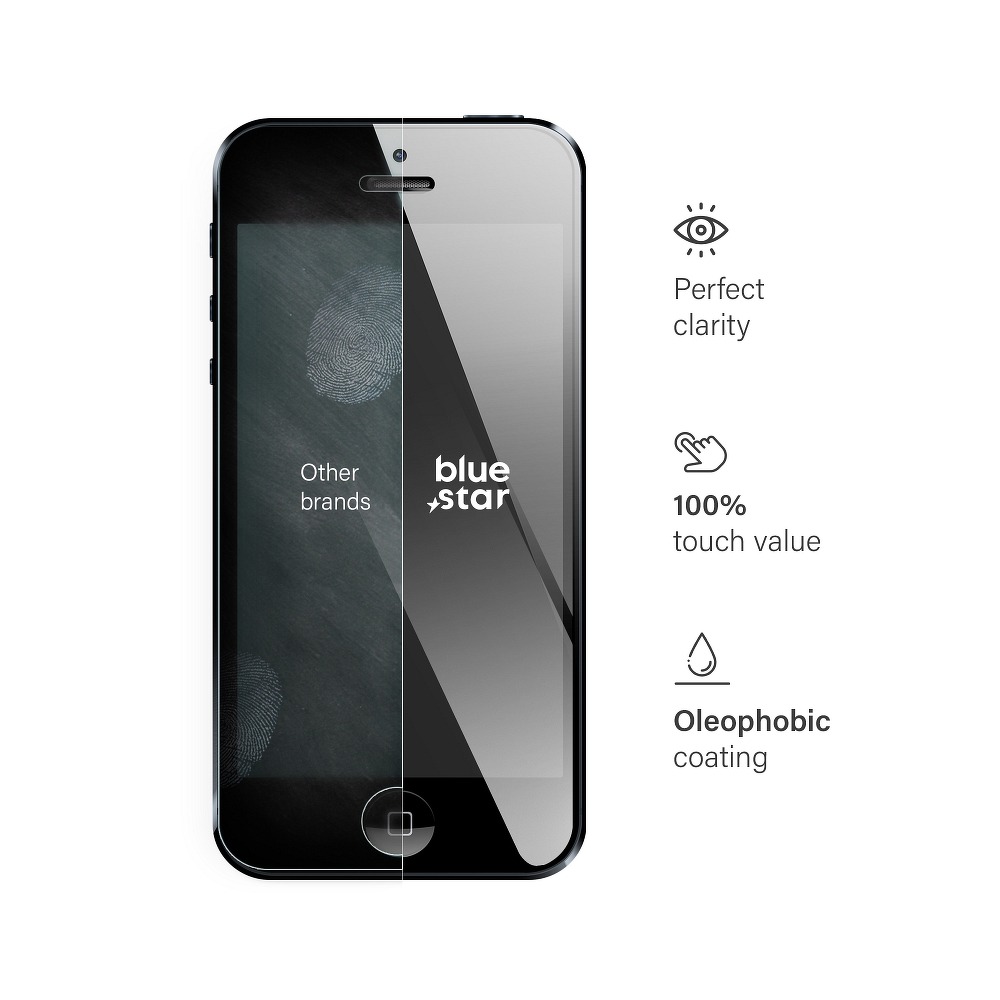 Blue Star Blue Star Härdat Glas Skärmskydd till Apple iPhone 5/5S
