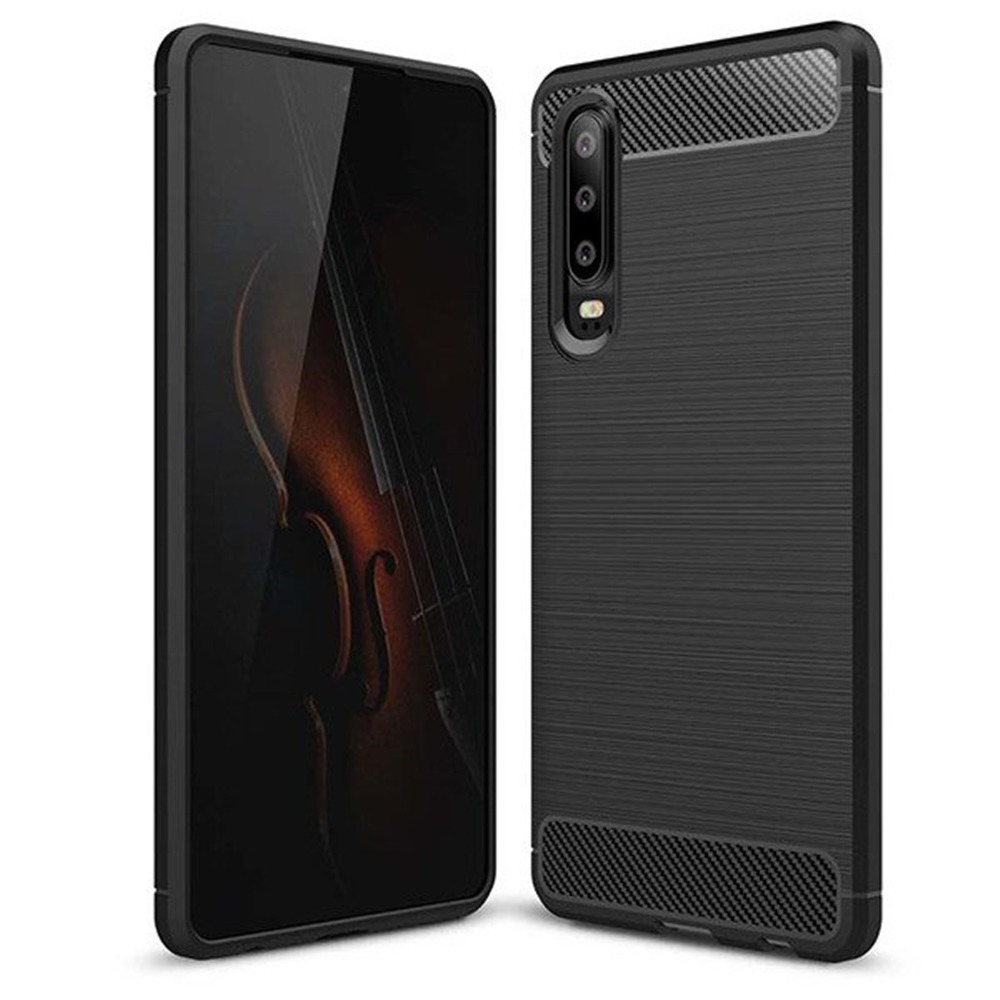 OEM CARBON skal till Huawei P30 Svart