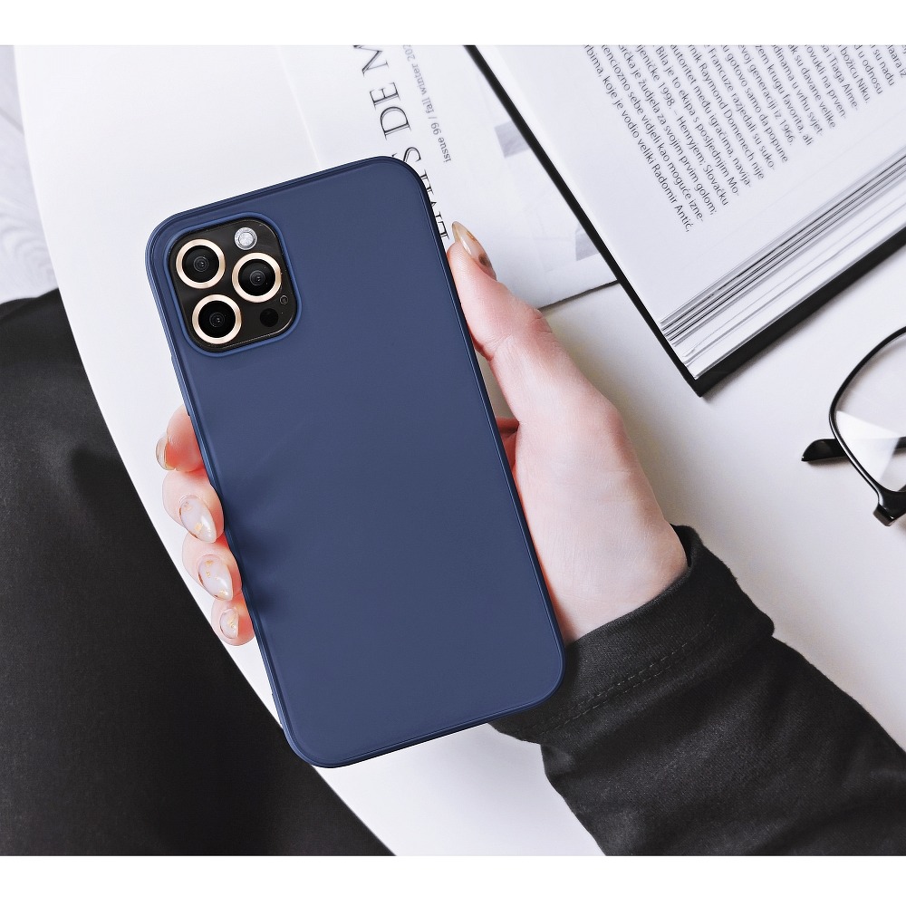 Forcell Forcell Mjukt Silikon Matt Skal till iPhone 13 PRO Mörkblå