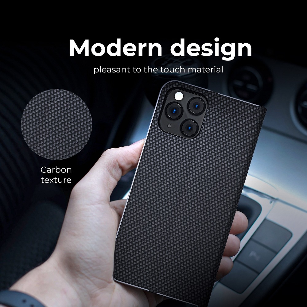 Forcell Forcell LUNA Carbon fodral till Samsung Galaxy Xcover 4 Svart