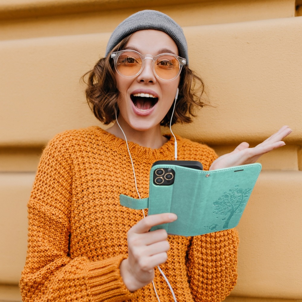 Forcell Forcell MEZZO Plånboksfodral till XIAOMI Redmi Note 10 Pro - Träd grön