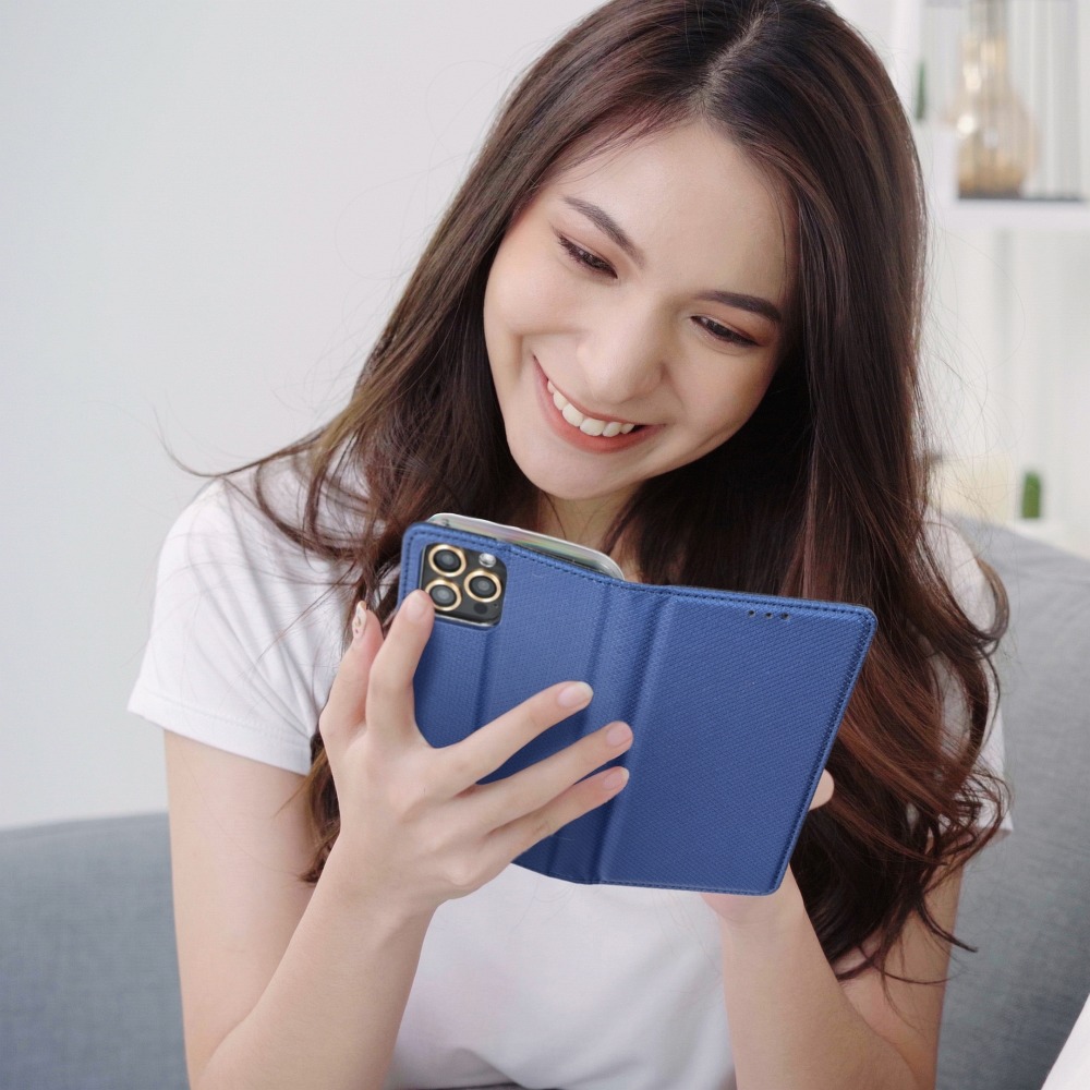 OEM Smart Plånboksfodral till Samsung A21s navy Blå