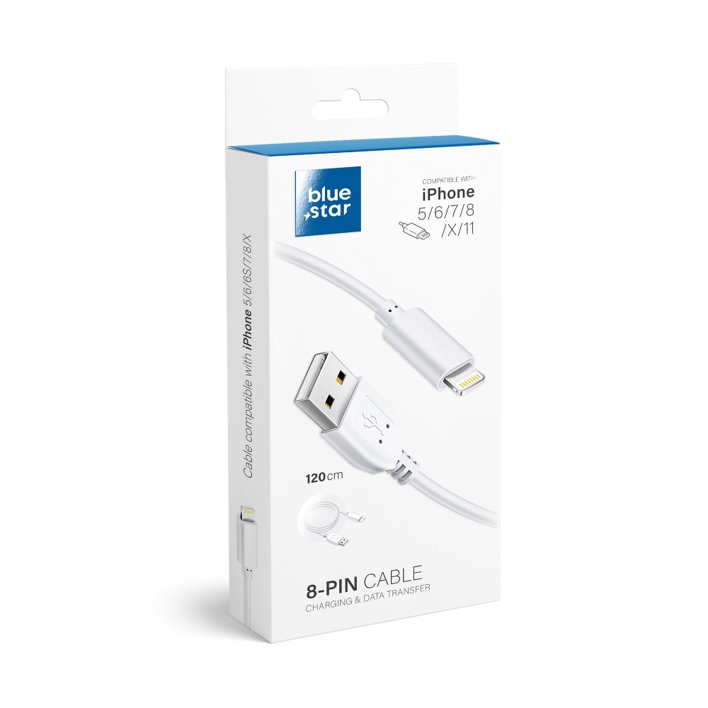 Blue Star Blue Star USB-A till Lightning kabel 1.2m