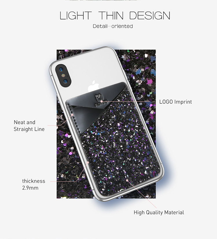 Floveme Floveme Korthållare för smartphones - Glittery Rainbow