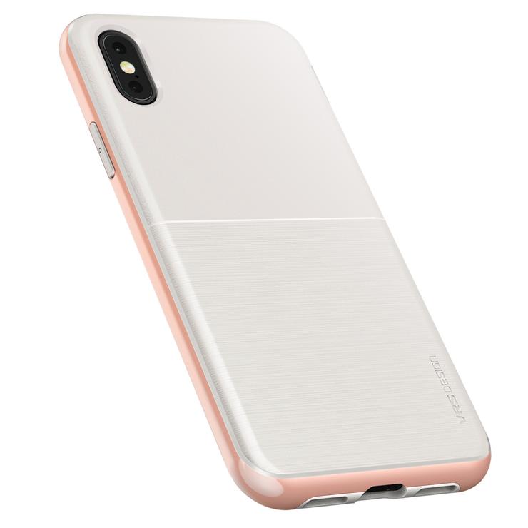 OEM Verus High Pro Shield Skal till Apple iPhone XS / X (Vit - Rose Gold)