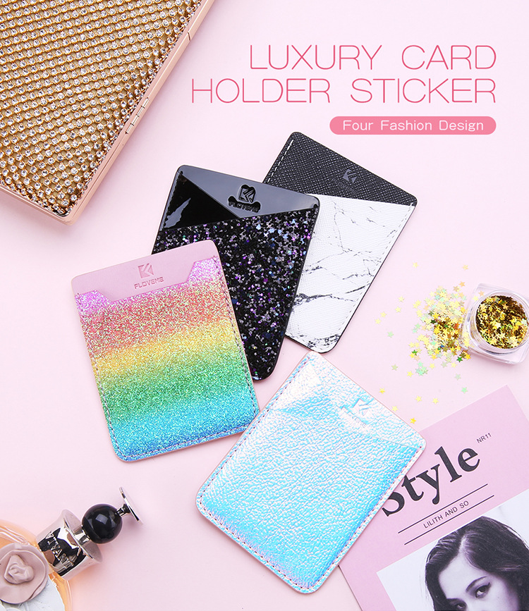 Floveme Floveme Korthållare för smartphones - Glittery Rainbow