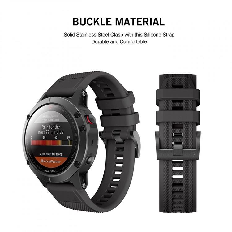 Tech-Protect Smooth Garmin Fenix Band 5/6/6 Pro - Svart