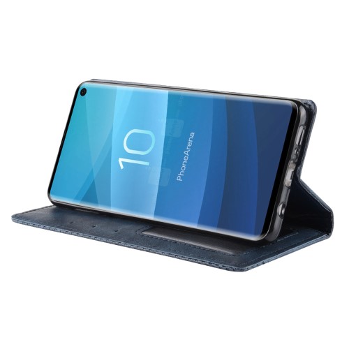 OEM Vintage Plånboksfodral till Samsung Galaxy S10 - Blå