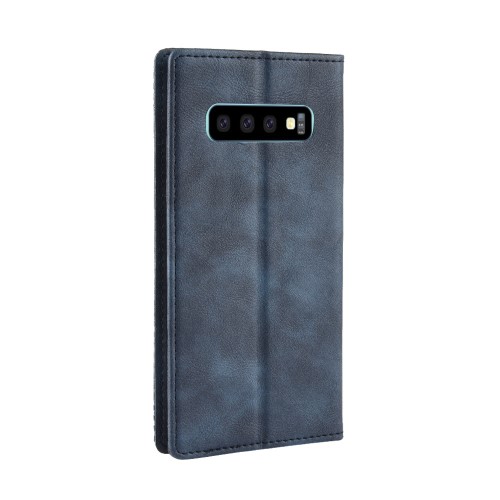 OEM Vintage Plånboksfodral till Samsung Galaxy S10 - Blå